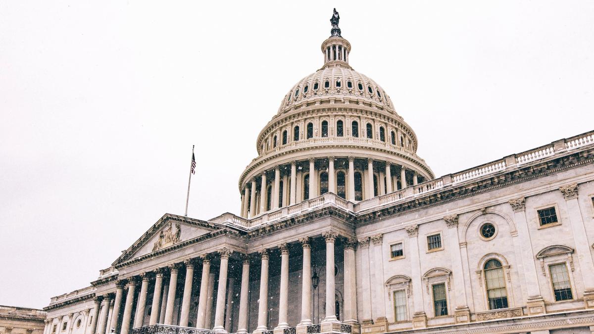 Snow on the United States Capitol Building